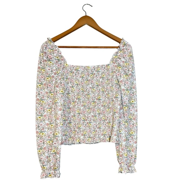 Ava Rose Floral Long Sleeve Blouse Women’s Medium Casual Boho Top - Picture 5 of 8